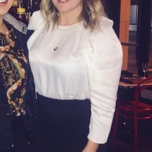 Zara Off White Satin Blouse